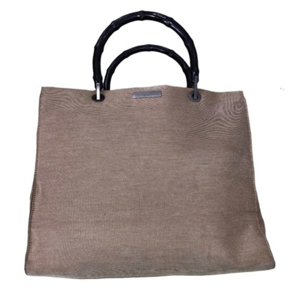 Tom Ford For Gucci Bamboo Canvas Vintage Bag
